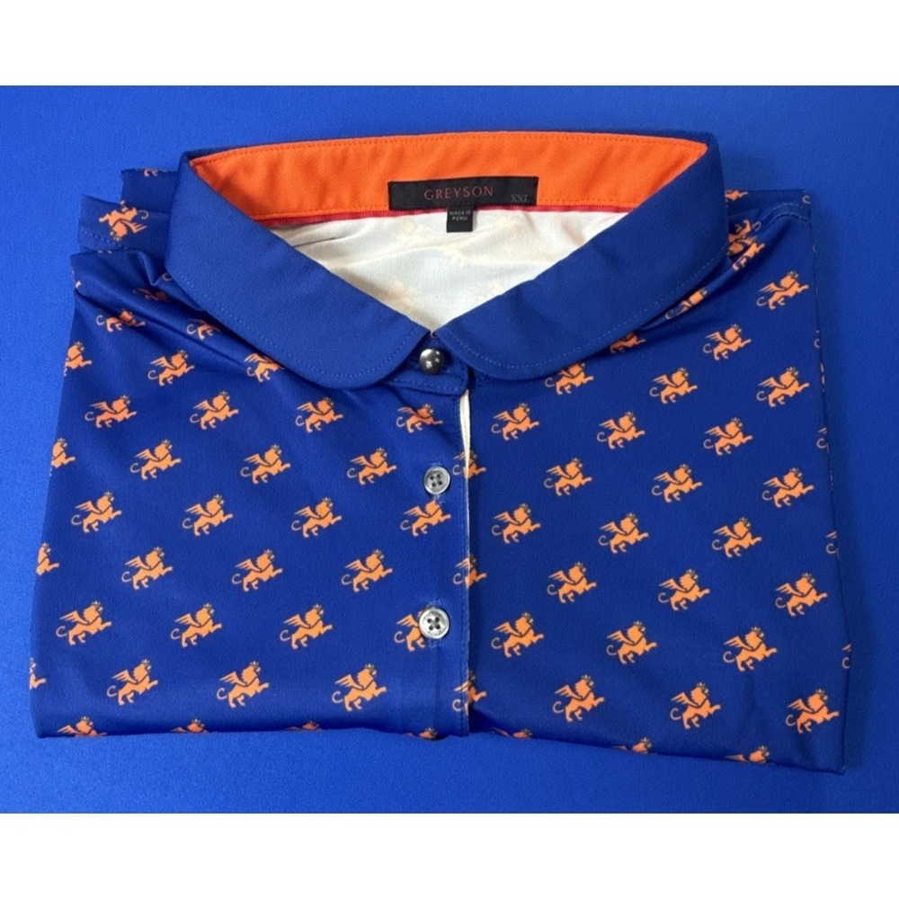 Greyson FC Cincinnati Golf Polo Womens Size 2XL AOP Gary The‎ Knifey Lion
